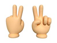 Cartoon Hand - Victory Sign