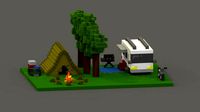 Campsite Voxel Model