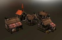 Lowpoly Medieval Houses