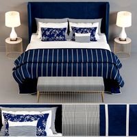 Blue Hotel Bed Concept