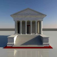 Low poly model of Deamon Temple