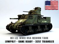 Low Poly M3 Lee medium tank