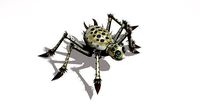 Animated Funny Cartoon Insect White Spider