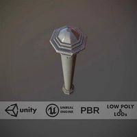 Barrier Bollard pack 3 Gray v2