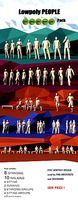 3D lowPoly people Standing Walking Running Sitting