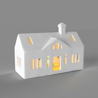 White ceramic ranch house