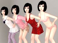 Harumi various outfit pose 01
