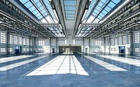 Warehouse interior and exterior 3d model