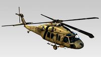 Sikorsky Black Hawk Helicopter Rigged