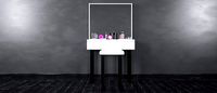 Realistic make-up table with Jeffree Star prop collection