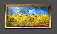 Bronze Frame with Stretcher and Van Gogh Oil Painting