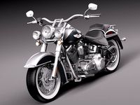 Harley Davidson Softail Deluxe 2012 3D Model