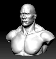Dwayne The Rock Johnson ztl stl 3D print model