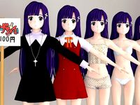 T pose nonrigged model of Zange anime girl
