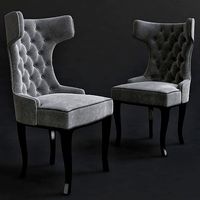 CHAISE CLASSIQUE EN TISSU 3d model