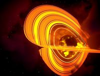 black hole in deep space