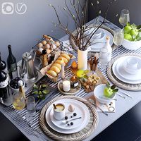 Table setting with brunches