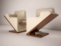 Double chair to read 3D Model