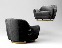 Gumi amrchair 120 and armchair 150 with ottoman and stool