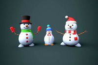 Snowmen Stylized