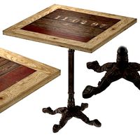 Cast Iron and Larch Restaurant Table Square