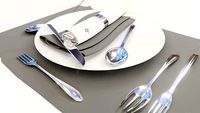 Dinnerware Set spoons folk and knives