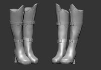 boots sci fi fantasy stl obj