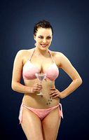 Dream a Female Standing In Bikini Holding A Cocktail Glass