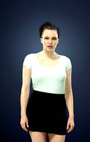 Dream A Female Dressed In Casual Black Skirt Walking
