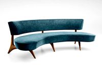 Vladimir Kagan Floating curved sofa model 176sc