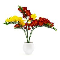 RedYellow Flowers in Pot 3D Model