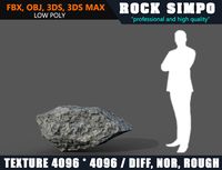 Low Poly Realistic Gravel Rock Modular R2 - Game Ready