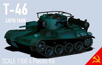T46 WWII tank- Flames of War - Platoon - Wargames 1-100 | 3D