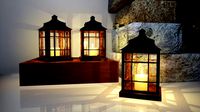 Big wooden lamp Norvedem