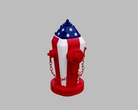 Fire Hydrant 19 - American Flag Patriotic Fireplug
