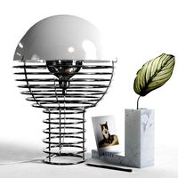 Wire Table Lamp with Calathea