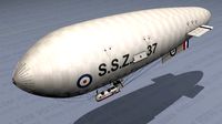Airship - English Royal Naval Air Service SSZ Zero 1915 - WWI -