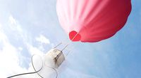 Cartoony hot air balloon