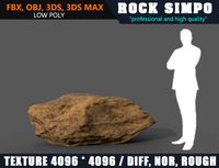 Low Poly Realistic Rock Modular R2 - Game Ready