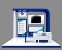 Booth Design 3x3 Blue  and poster templete