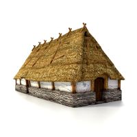 Medieval Longhouse 3D Model