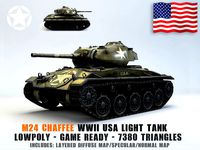 Low Poly M24 Chaffe light tank