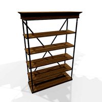 Wooden storage shelf