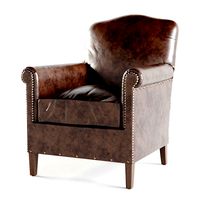 Restoration Hardware - 1920S FRENCH CAMELBACK LEATHER CLUB CHAIR