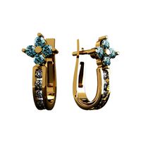 Earrings with Topazes small 730 | 3D