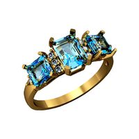 Ring with Topaz 756 | 3D