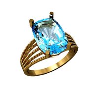Ring with Topaz 758 | 3D