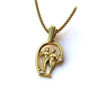 Zodiac pendant Gemini BN004 | 3D