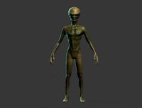 Green Alien by Sinpros 3D Model