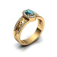 Golden Ring Topaz BK391 | 3D